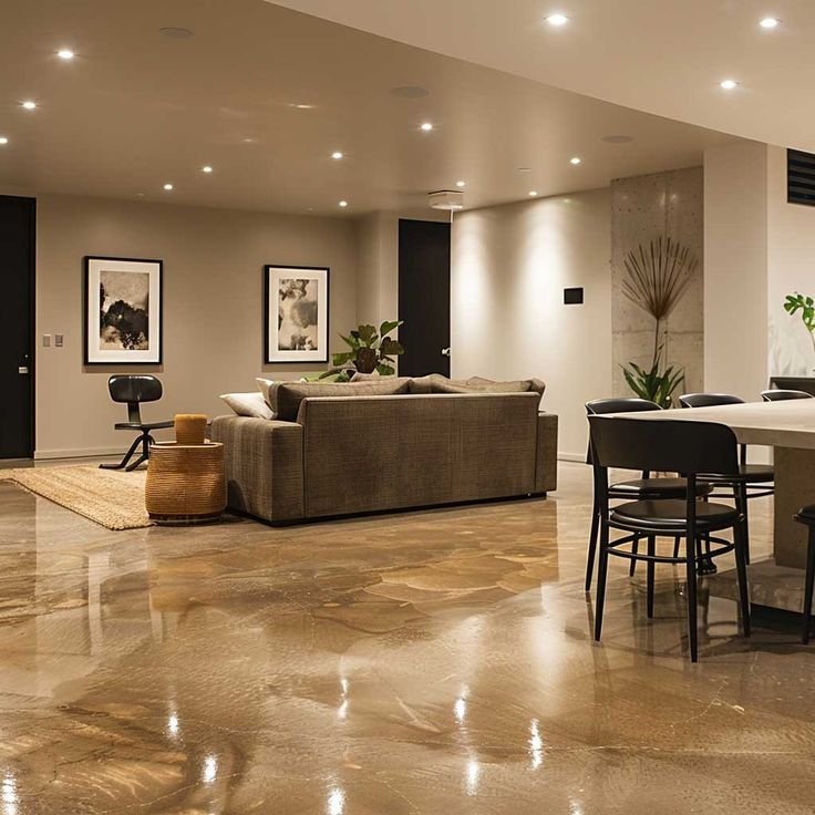 kitchen epoxy flooring in Melbourne glossy and modern luxuary resin rich floors