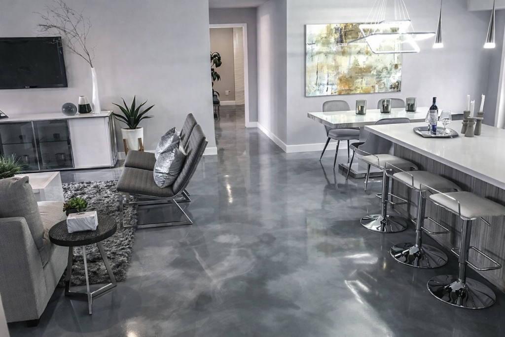 Modern residential epoxy flooring in Melbourne homes